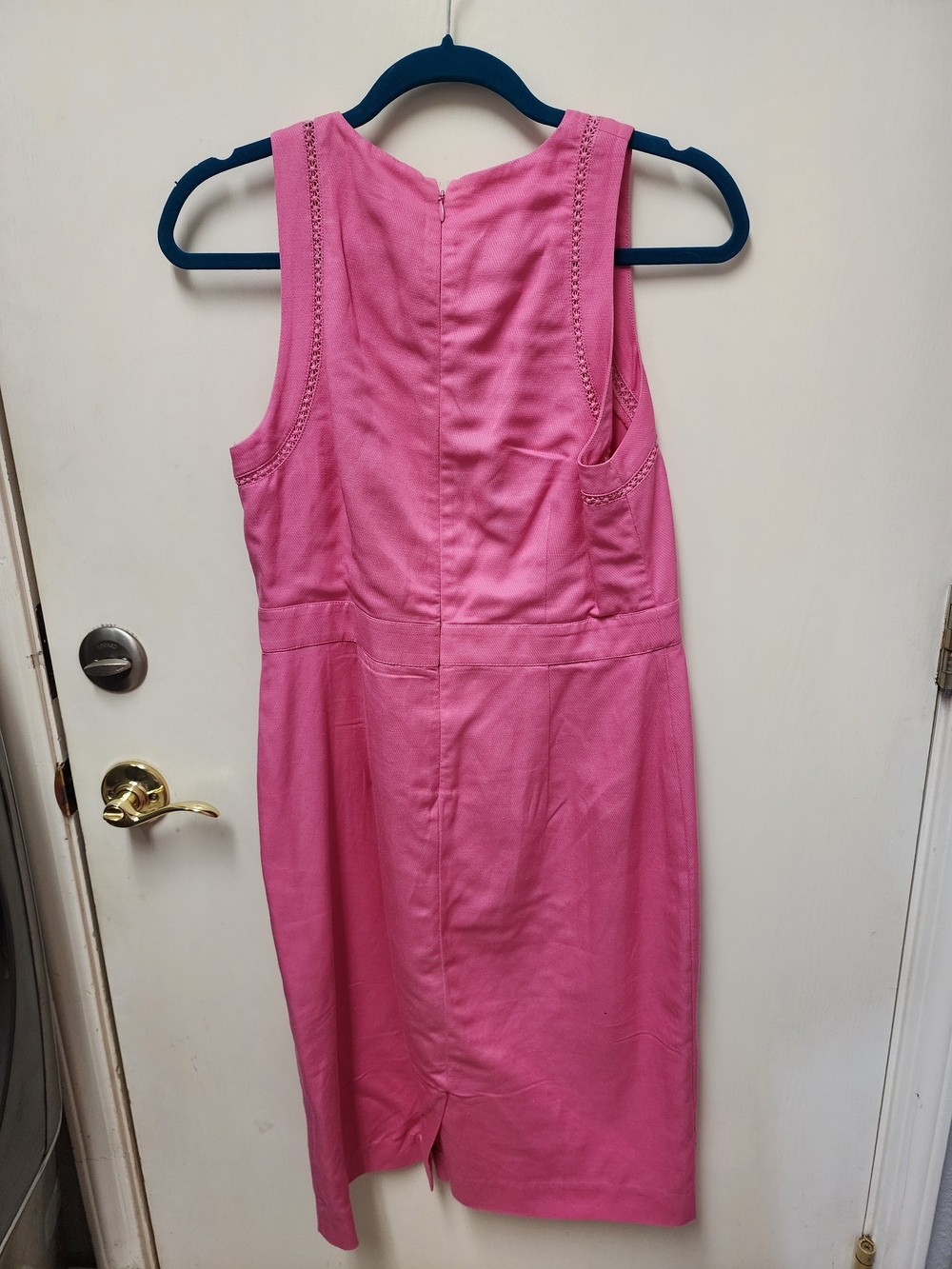 Ann Taylor Pink Sleeveless Midi Sheath Dress - Picture 6 of 6